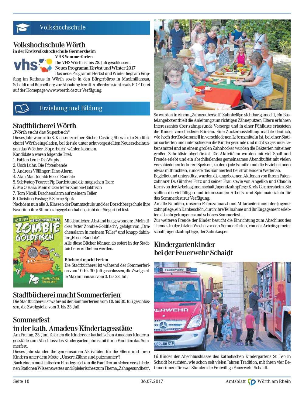 Amtsblatt KW 27 Donnerstag 06.07.2017